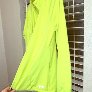 Neon green Semi-Fitted UA Zip-Up Top